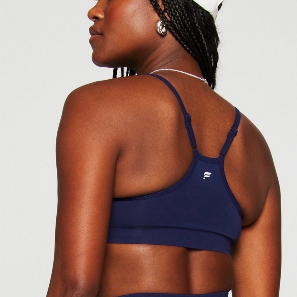 Fabletics Navy Racerback Sports Bra - Picture 2 of 4